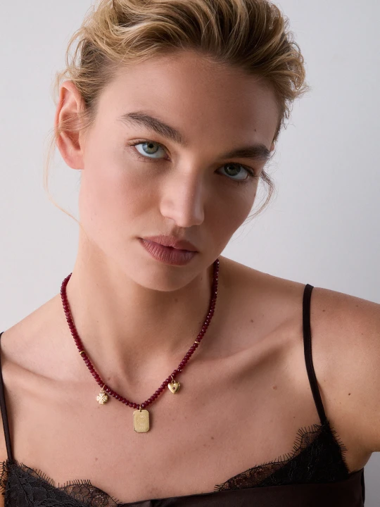 Zdjęcie produktu Liu Jo Choker Necklace With Charm Bordeaux