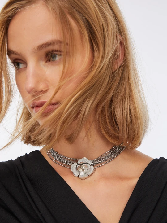 Zdjęcie produktu Liu Jo Choker With Maxi-flower srebrny