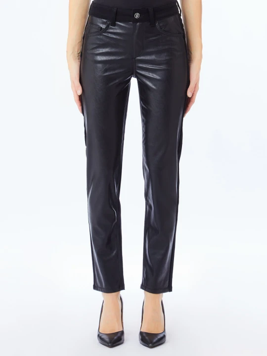 Zdjęcie produktu Liu Jo Coated Fabric Trousers czarny