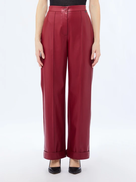 Zdjęcie produktu Liu Jo Coated Fabric Trousers czerwony