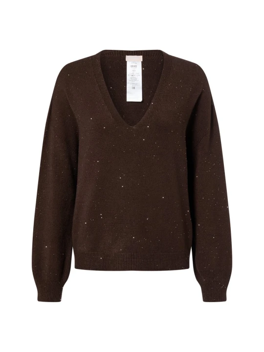 Zdjęcie produktu Liu Jo Collection sweter z cekinami Kobiety brązowy