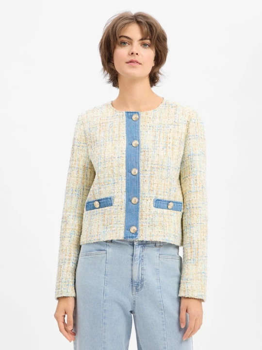 Zdjęcie produktu Liu Jo Collection Krótki blezer - Giacca Kate Denim Kobiety beżowy | niebieski | złoty