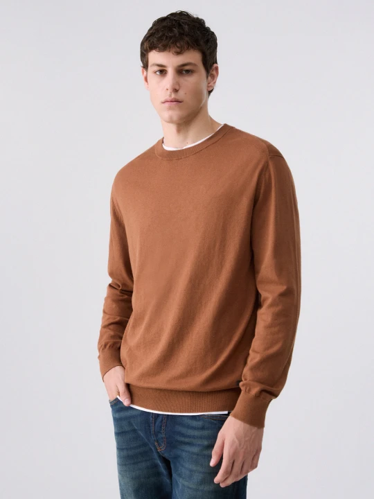 Zdjęcie produktu Liu Jo Cotton And Silk Sweater brązowy