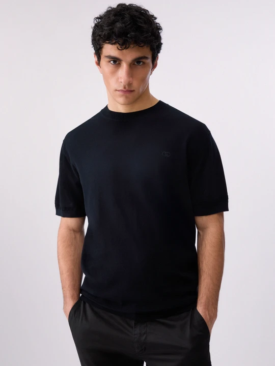 Zdjęcie produktu Liu Jo Cotton Crepe T-shirt czarny