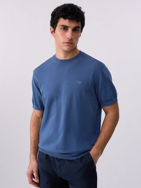 Zdjęcie produktu Liu Jo Cotton Crepe T-shirt niebieski