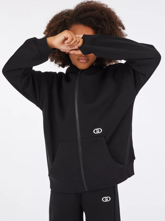 Zdjęcie produktu Liu Jo Cotton Sweatshirt With Zip czarny