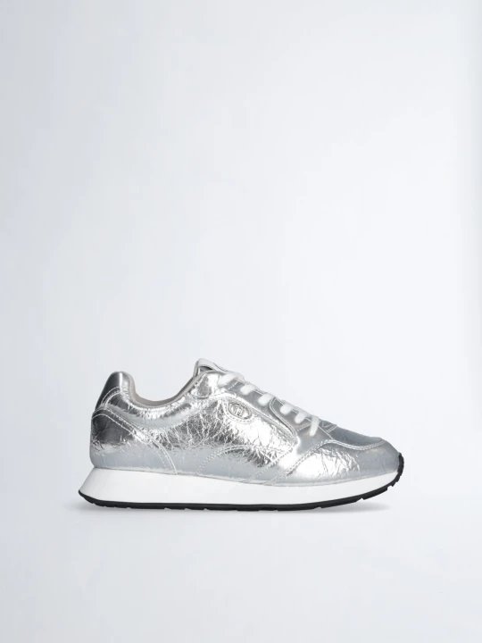 Zdjęcie produktu Liu Jo Cracked-effect Sneakers srebrny