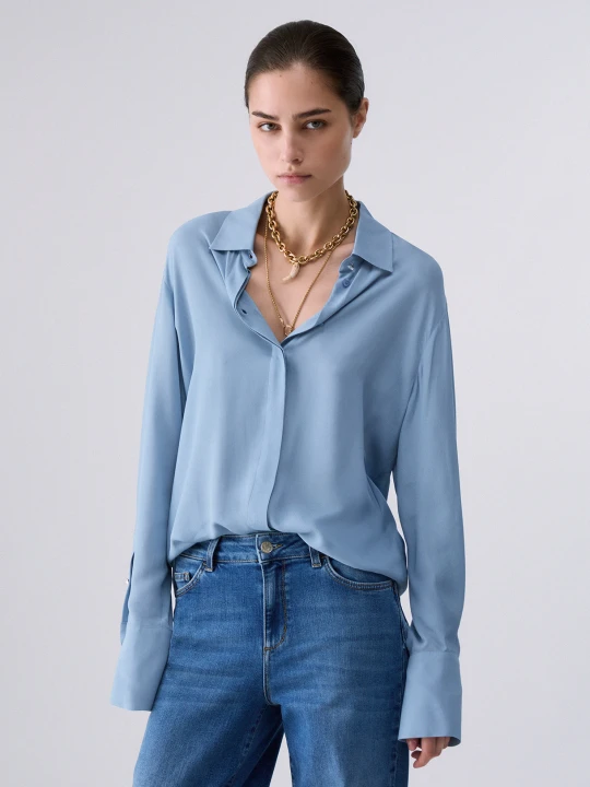 Zdjęcie produktu Liu Jo Crepe De Chine Shirt Light Blue