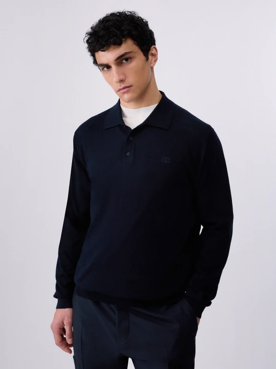 Zdjęcie produktu Liu Jo Crêpe Polo Shirt Dark Blue