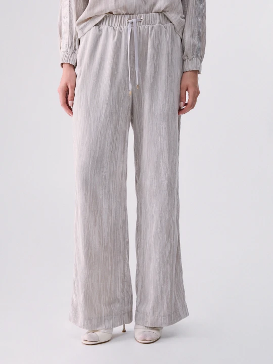 Zdjęcie produktu Liu Jo Crinkle Velvet Pants biały
