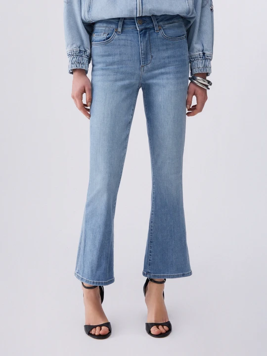 Zdjęcie produktu Liu Jo Cropped Bootcut Jeans Blue Denim