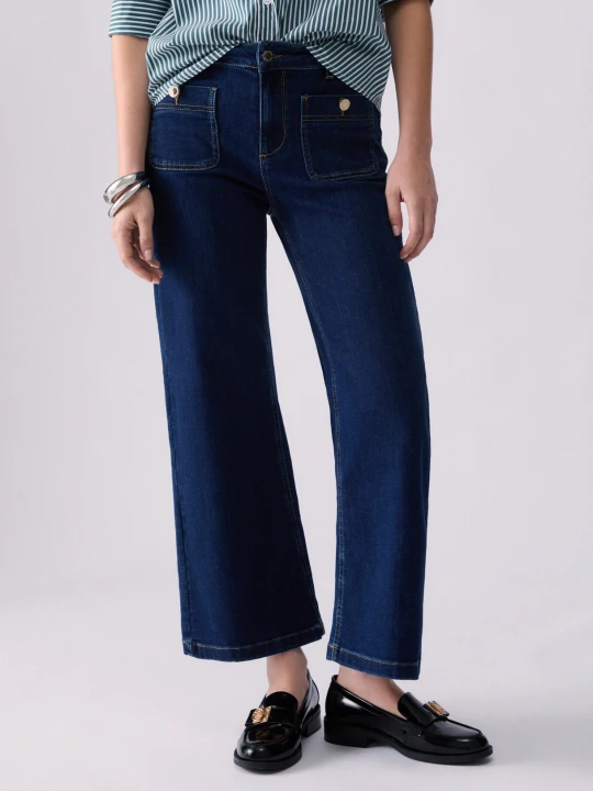 Zdjęcie produktu Liu Jo Cropped Flare Jeans Dark Denim