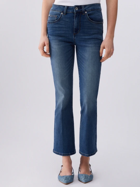 Zdjęcie produktu Liu Jo Cropped Flared Jeans Dark Blue Denim