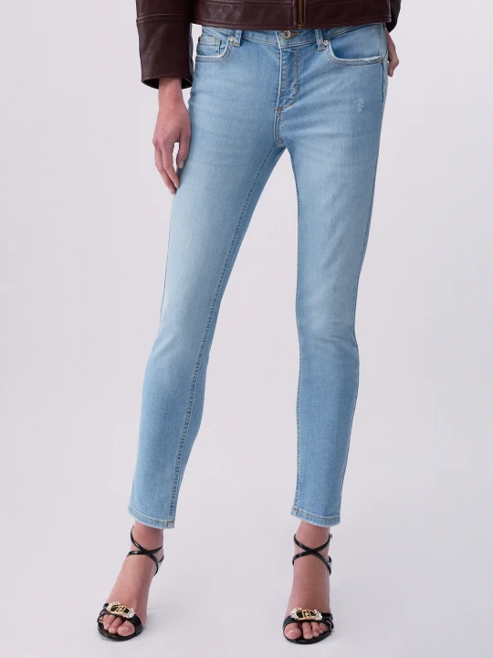 Zdjęcie produktu Liu Jo Cropped Skinny Jeans Blue Denim