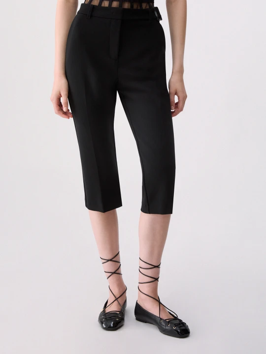 Zdjęcie produktu Liu Jo Cropped Trousers With Sash czarny