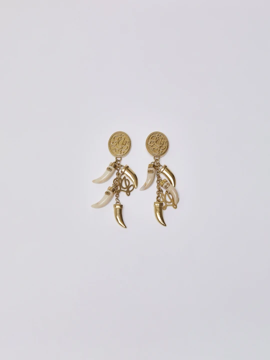 Zdjęcie produktu Liu Jo Dangling Earrings With Horn Charms biały