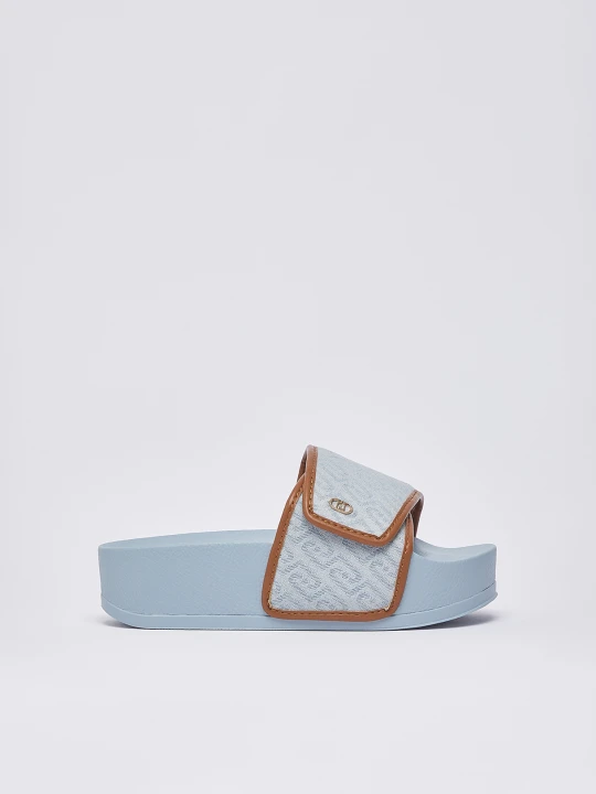 Zdjęcie produktu Liu Jo Denim Jacquard Platform Sandals Light Blue