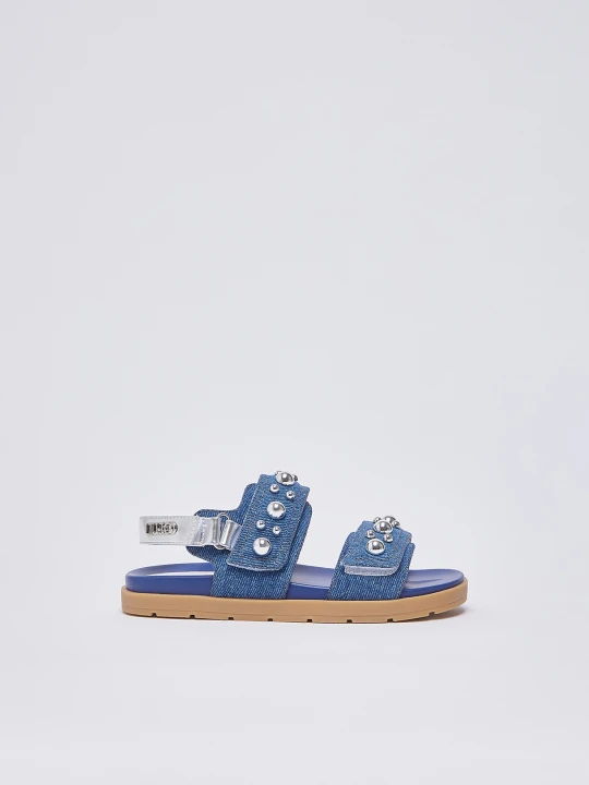 Zdjęcie produktu Liu Jo Denim Sandals With Studs niebieski