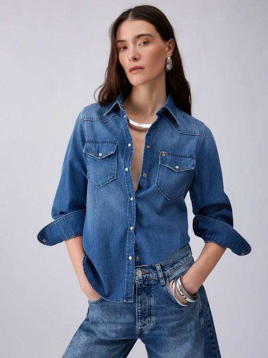 Zdjęcie produktu Liu Jo Denim Shirt Dark Blue Denim