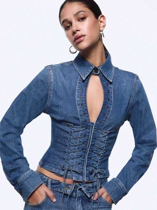 Zdjęcie produktu Liu Jo Denim Shirt With Ties Blue Denim