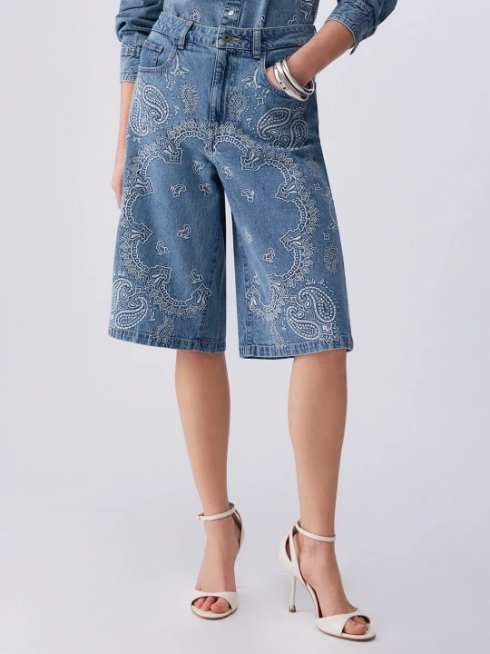 Zdjęcie produktu Liu Jo Denim Shorts With Embroidery Blue Denim