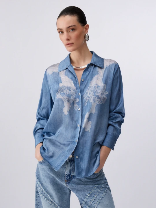Zdjęcie produktu Liu Jo Digital-print Shirt Blue Denim