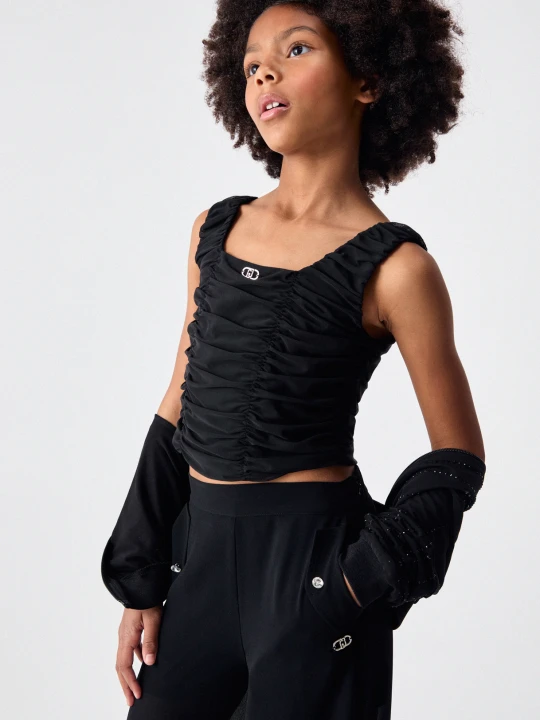 Zdjęcie produktu Liu Jo Draped Jersey Top czarny