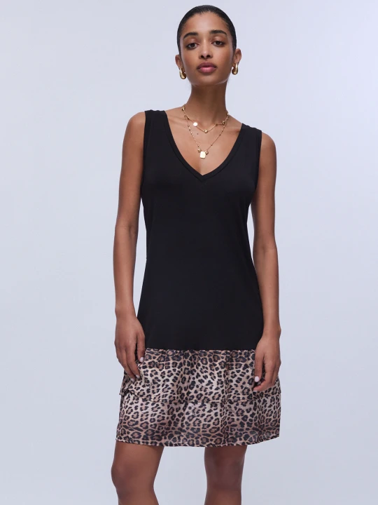 Zdjęcie produktu Liu Jo Dress With Animal-print Flounce