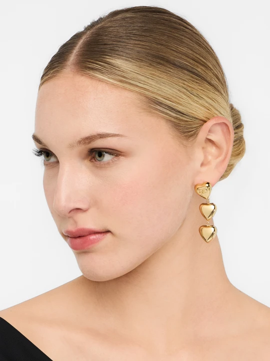 Zdjęcie produktu Liu Jo Drop Earrings With Heart złoty
