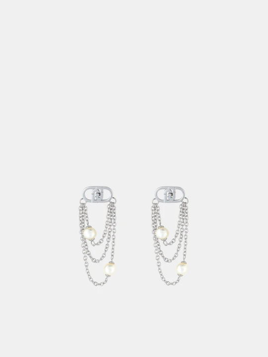 Zdjęcie produktu Liu Jo Drop Earrings With Logo srebrny