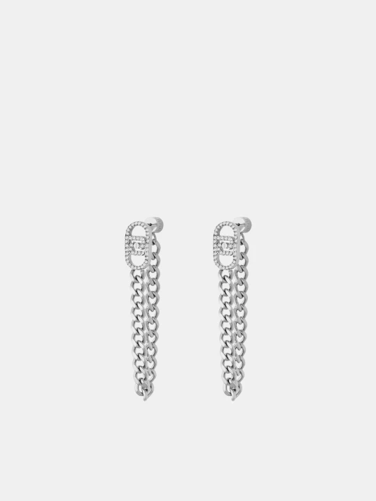 Zdjęcie produktu Liu Jo Drop Earrings With Logo srebrny