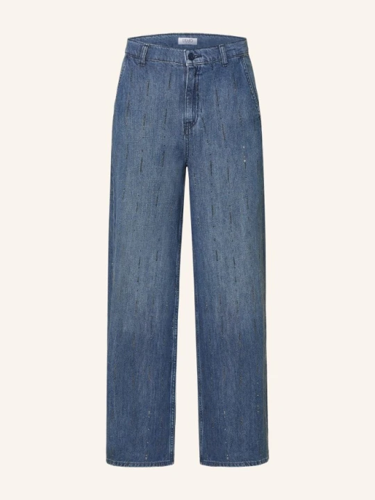 Zdjęcie produktu Liu Jo Dżinsy Z Szerokimi Nogawkami I Kamieniami Ozdobnymi blau 78033 Den.Blue starry wash
