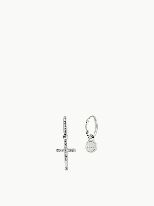 Zdjęcie produktu Liu Jo Earrings With Logo And Cross Steel