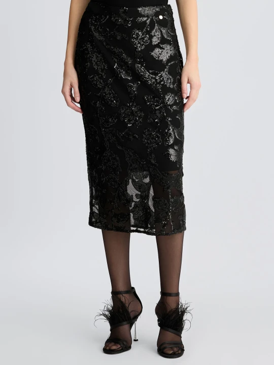 Zdjęcie produktu Liu Jo Embellished Tulle Midi Skirt czarny