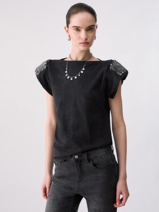 Zdjęcie produktu Liu Jo Embroidered Jersey Top szary