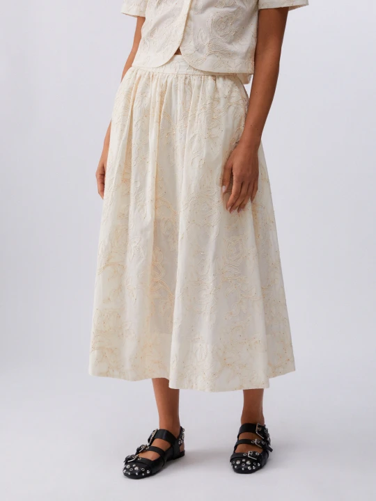 Zdjęcie produktu Liu Jo Embroidered Muslin Skirt biały