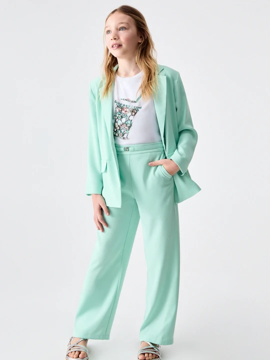 Zdjęcie produktu Liu Jo Envers Satin Trousers Mint Green