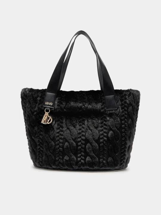 Zdjęcie produktu Liu Jo Faux Fur Hobo Bag czarny