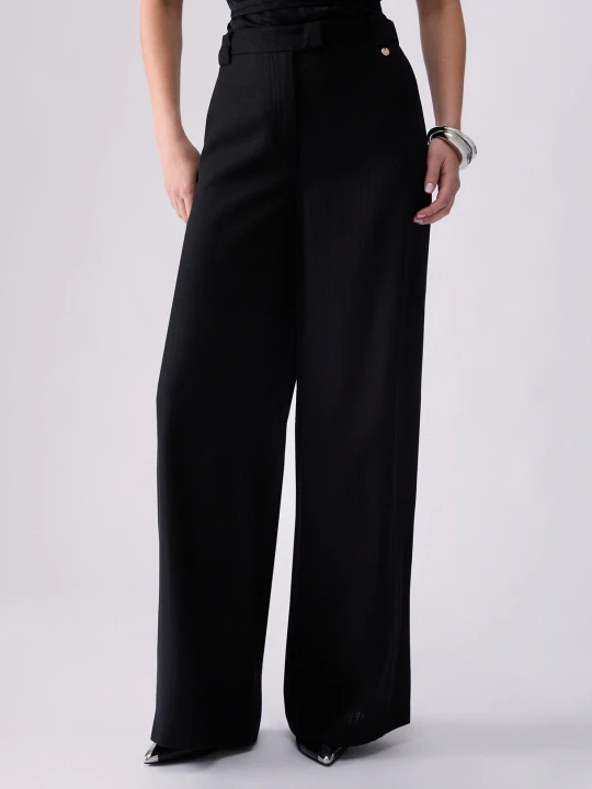 Zdjęcie produktu Liu Jo Flamed Viscose Trousers czarny