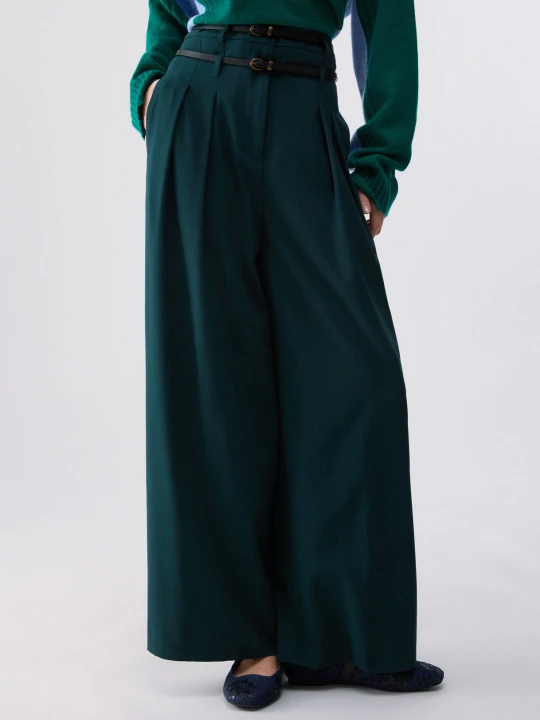 Zdjęcie produktu Liu Jo Flannel Flare Pants zielony