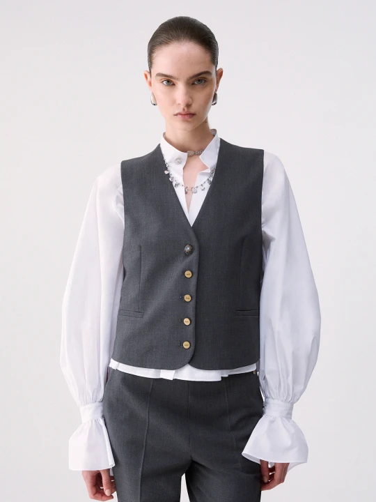 Zdjęcie produktu Liu Jo Flannel Waistcoat Dark Green