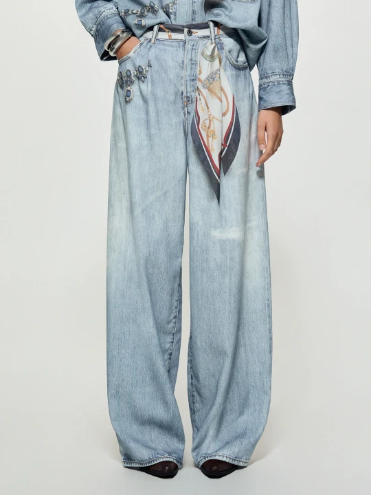 Zdjęcie produktu Liu Jo Flare Jeans With Scarf Light Denim