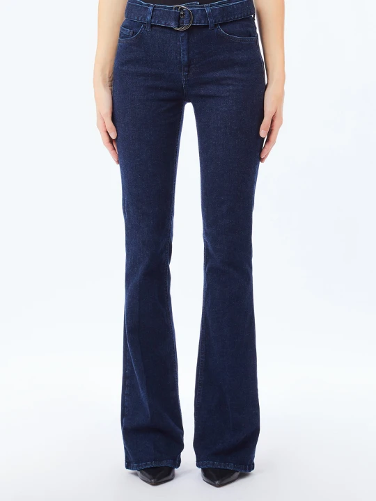 Zdjęcie produktu Liu Jo Flared Jeans With Belt Blue Denim