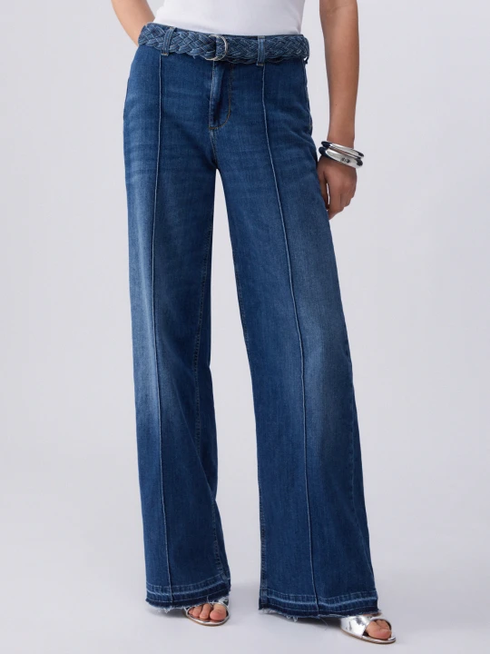 Zdjęcie produktu Liu Jo Flared Jeans With Belt Blue Denim
