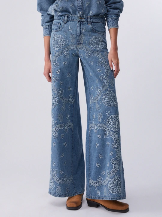 Zdjęcie produktu Liu Jo Flared Jeans With Embroidery Blue Denim