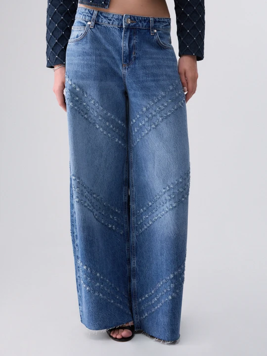 Zdjęcie produktu Liu Jo Flared Jeans With Laser-etched Details Blue Denim