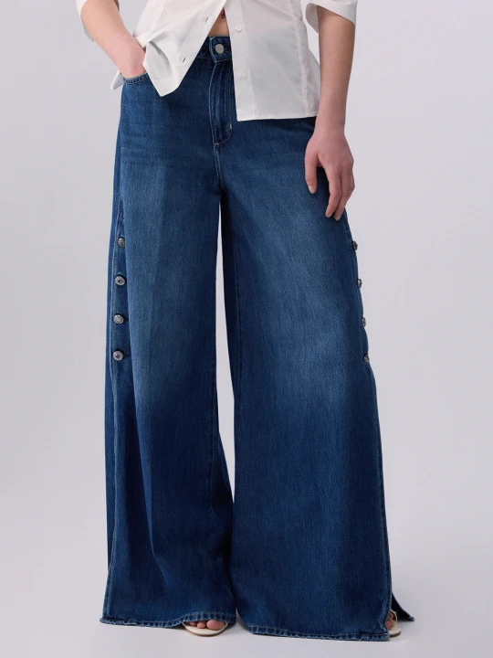 Zdjęcie produktu Liu Jo Flared Jeans With Slits Blue Denim