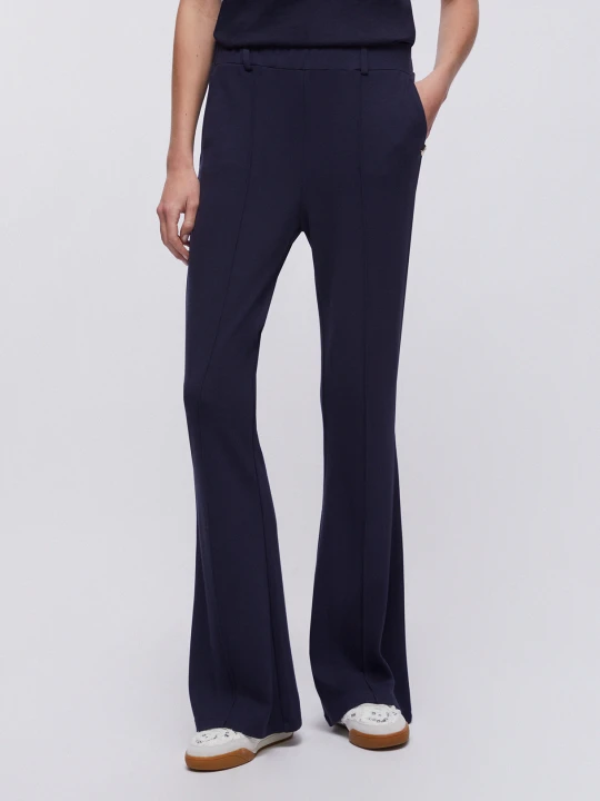 Zdjęcie produktu Liu Jo Flared Milanese Stitch Trousers Dark Blue
