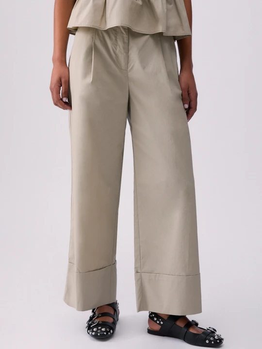 Zdjęcie produktu Liu Jo Flared Poplin Trousers szary