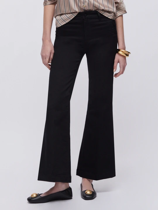Zdjęcie produktu Liu Jo Flared Trousers With Branded Buttons czarny
